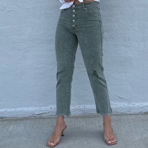 7 For All Mankind high waisted cropped jeans